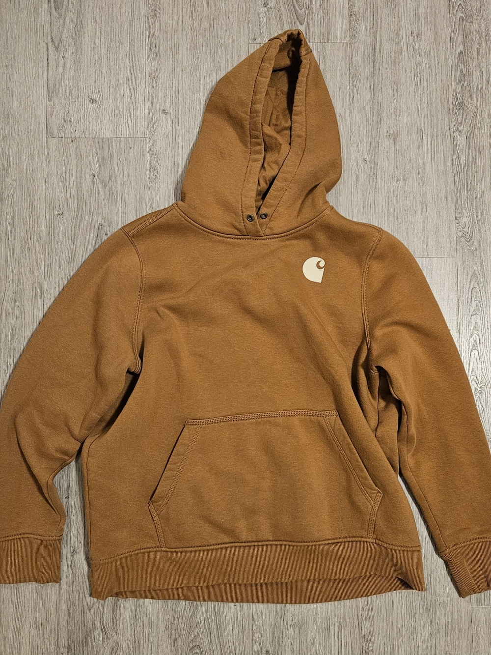 Carhartt Men’s XL Crewneck Hooded Sweatshirt in Caramel Brown